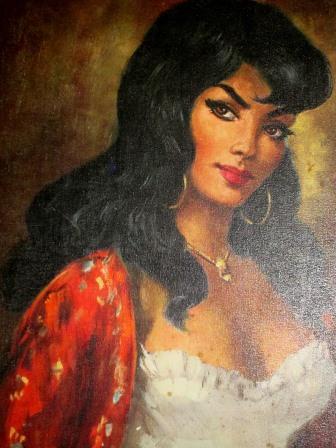336x448 Prints - Gypsy Woman Painting