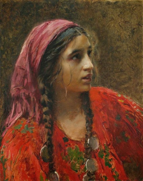 600x761 Gypsy Woman,' Painting By Russian Artist Konstantin Makovsky (1839 - Gypsy Woman Painting