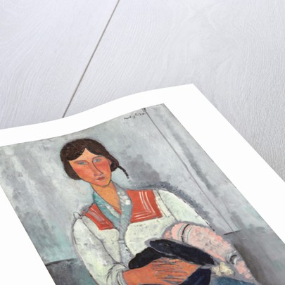 405x405 Gypsy Woman With Baby Posters Amp Prints By Amedeo Modigliani - Gypsy Woman With Baby Painting