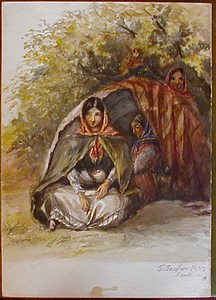 424x587 Prints And Paintings Of Gypsies - Gypsy Woman With Baby Painting