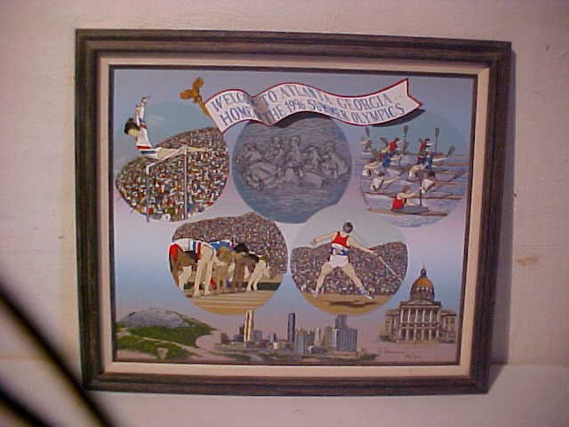 640x480 587 Signed H. Hargrove Oil On Canvas 1996 Summer Olymp - H Hargrove Painting Value