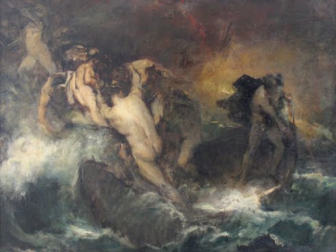 491x368 Navigating The Underworld Felix Resurreccion Hidalgo's Charon - Hades Painting