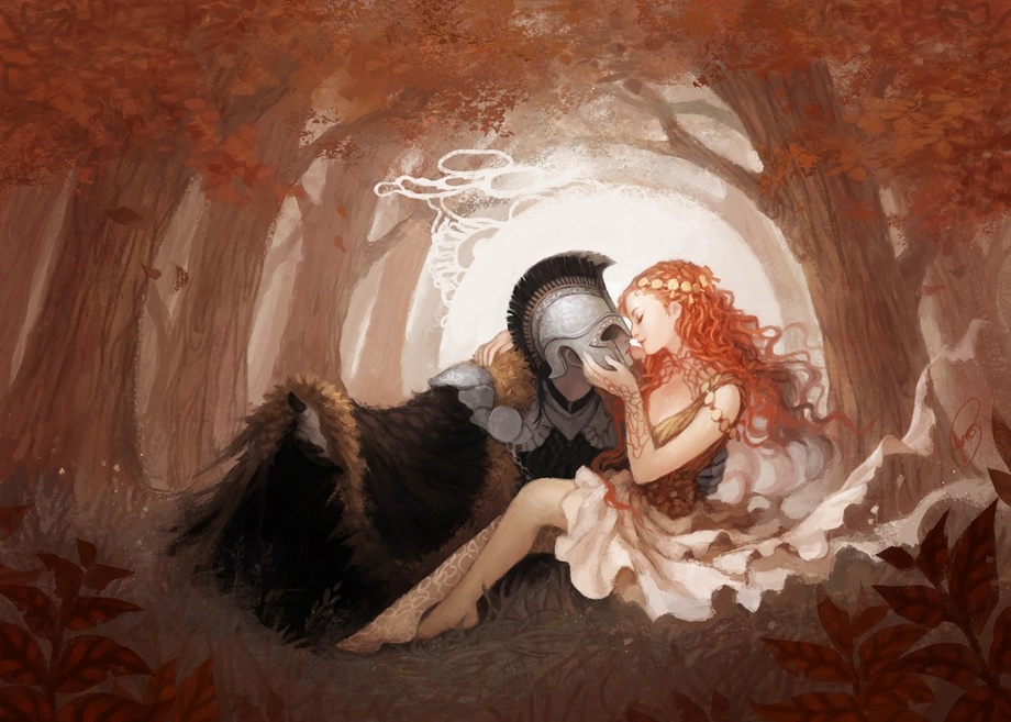 920x657 Persephone And Hades, An Art Print By Janaina Medeiros - Hades Painting