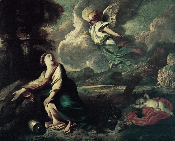 600x486 Hagar's Expulsion A Tale Twice Told In Genesis The Bas Library - Hagar In The Wilderness Painting