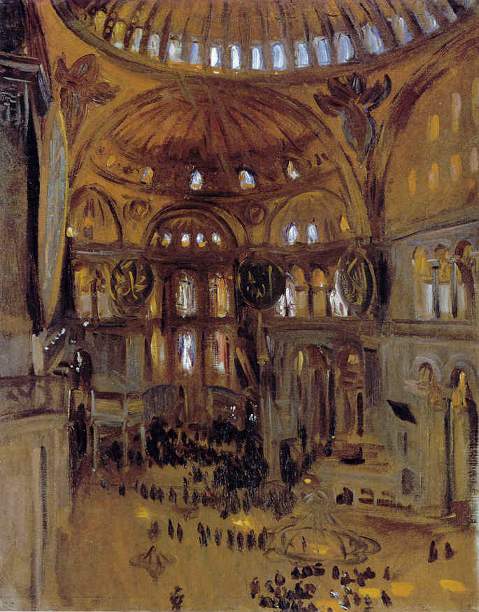 685x875 Orthodox Architecture And Iconography As Subjects In Fine Art - Hagia Sophia Painting