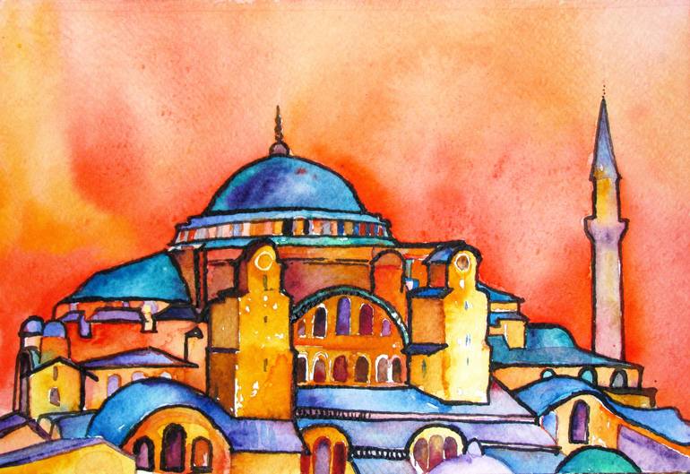 770x529 Saatchi Art Hagia Sophia Painting By Novac - Hagia Sophia Painting