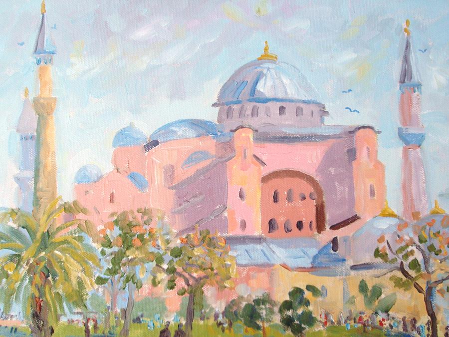 900x675 The Hagia Sophia Church Painting By Elinor Fletcher - Hagia Sophia Painting