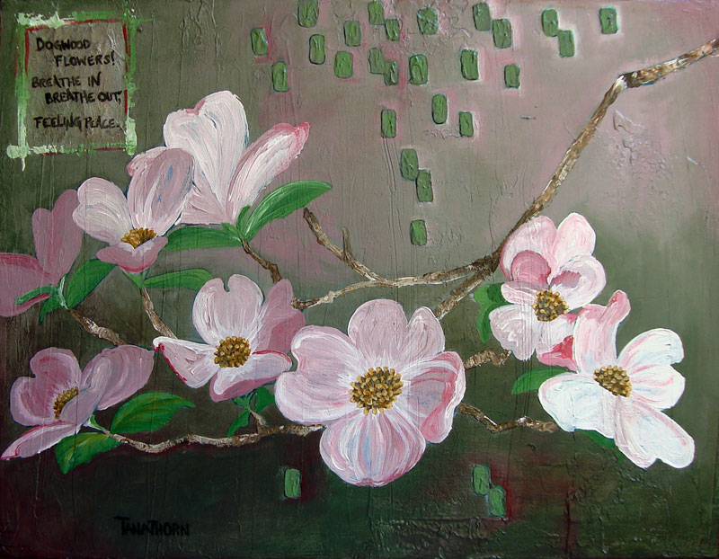 800x622 Dogwood Flowers - Haiku Painting