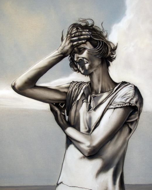 520x650 Once You'Re Dead That's All There Is (Alyn Federico) - Hair Blowing In The Wind Painting