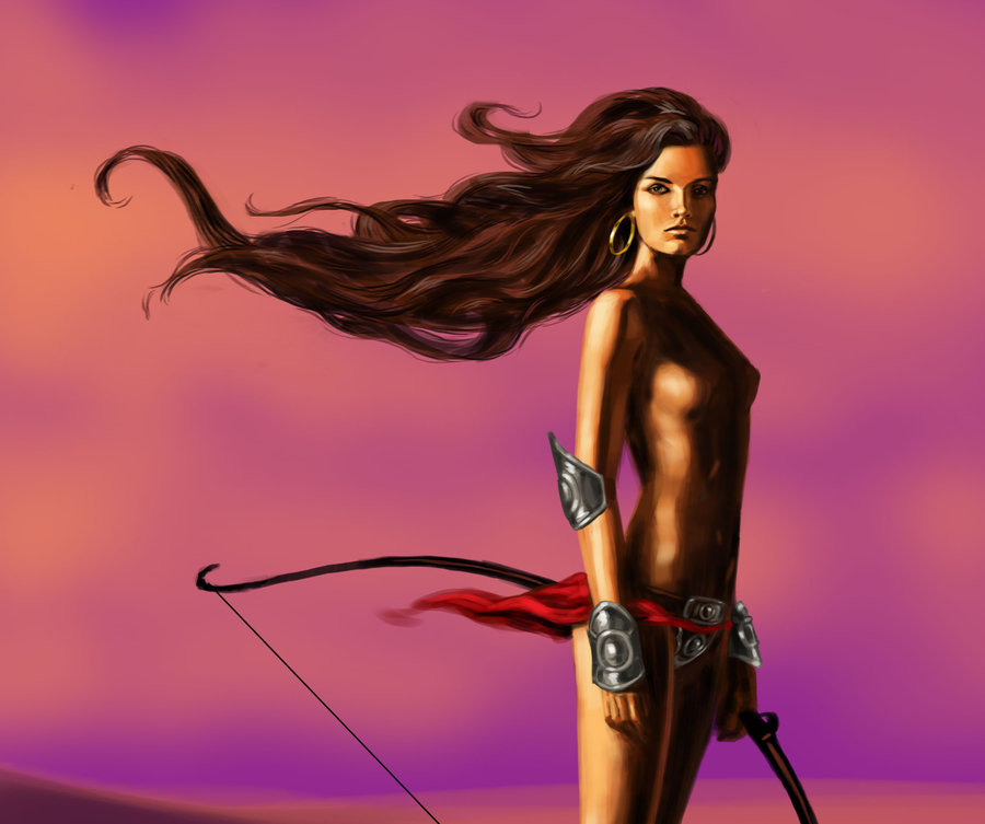 900x753 Hair Blowing In The Wind By Janpaulvogelenzang - Hair Blowing In The Wind Painting