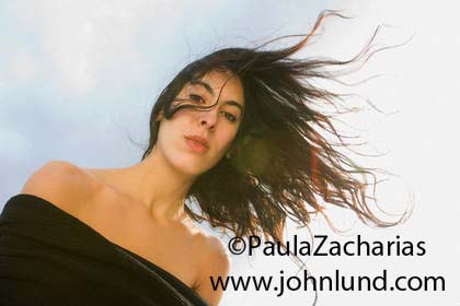 420x280 Beautiful Young Mexican Woman With Hair Blowing In The Wind - Hair Blowing In The Wind Painting