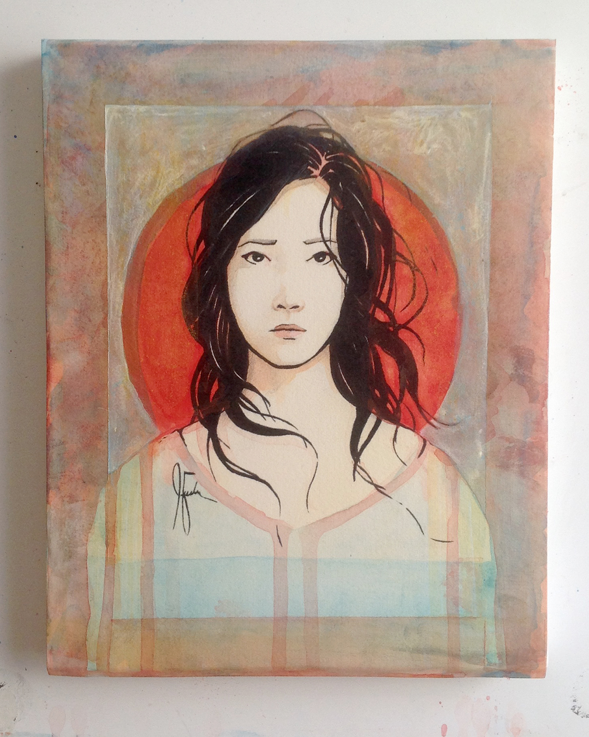 1152x1441 Fairy Gardner Art And Stuff - Hair Blowing In The Wind Painting