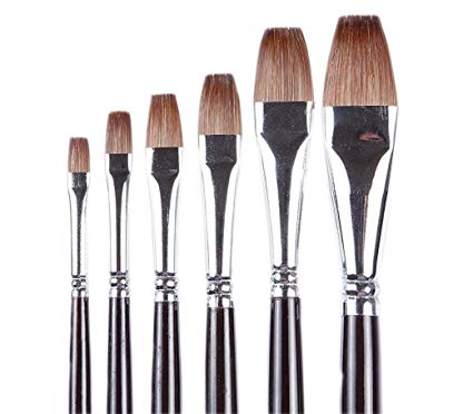 425x372 Golden Maple Brand Brush Flat Red Sable Hair Artist'S - Hair Brush Painting