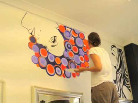 480x360 Mural Painting By Tamara Armstrong - Hair Salon Painting