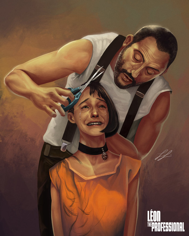 800x1000 Leon The Professional - Haircut Painting