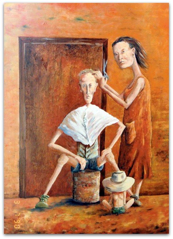 600x828 The Haircut - Haircut Painting