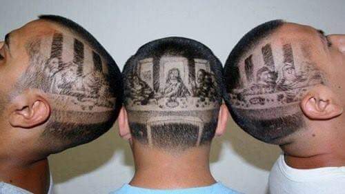 500x281 This Is A Haircut Version Painting Of The Last Supper, On Three - Haircut Painting