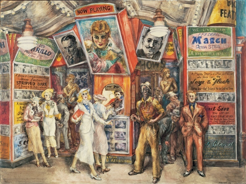 800x598 Artwork By Reginald Marsh - Haircut Painting