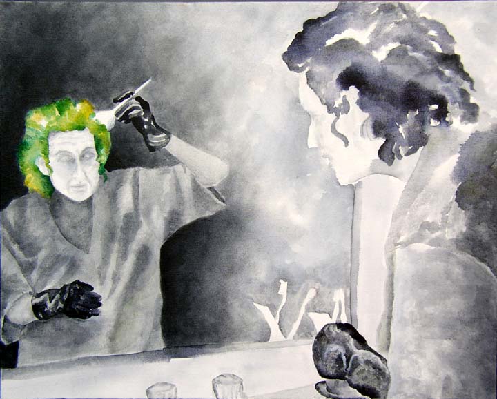 720x579 Only Her Hairdresser Knows For Sure - Hairdresser Painting