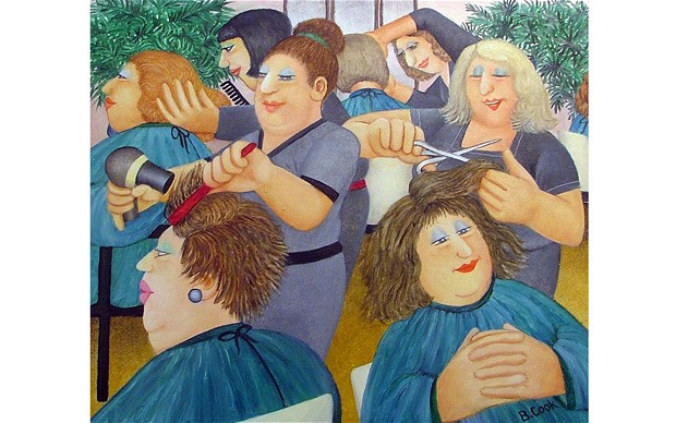 620x388 Beryl Cook Larger Than Life - Hairdresser Painting