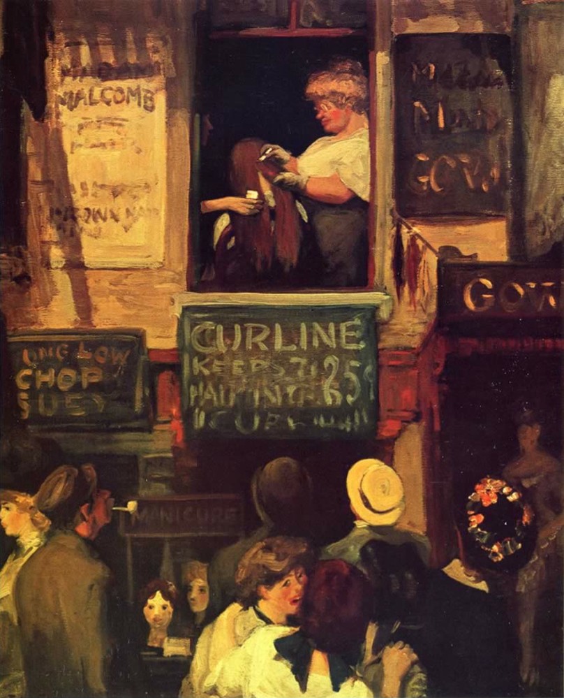 808x999 Epph John Sloan's Hairdresser's Window (1907) - Hairdresser Painting