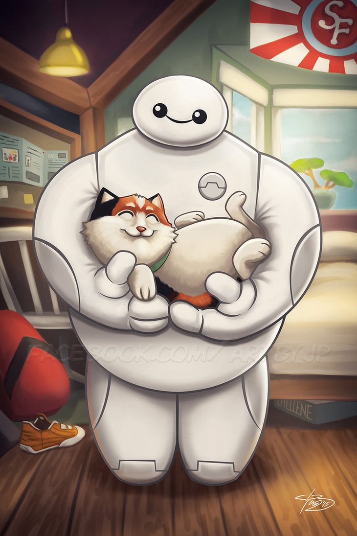 730x1095 Baymax - Hairy Baby Painting