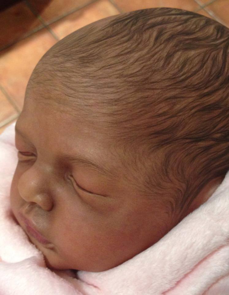 747x960 Mini 10 Inch Baby Rooted - Hairy Baby Painting