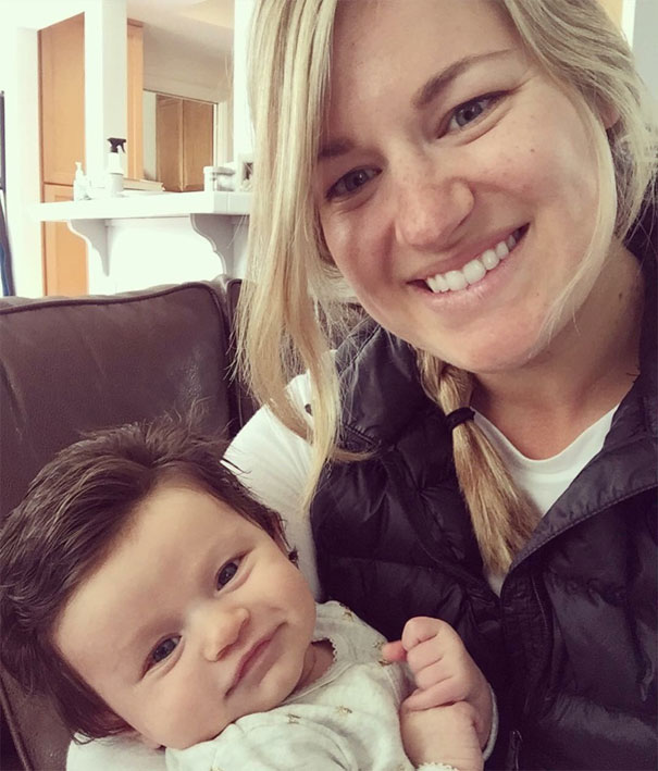 605x709 This Baby Was Born With A Full Head Of Hair, Here's How - Hairy Baby Painting