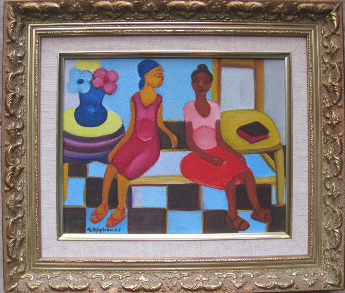 1207x1023 Haitian Folk Art Painting By Fritzner Alphonse 8 X 10 Y.70'S - Haiti Painting