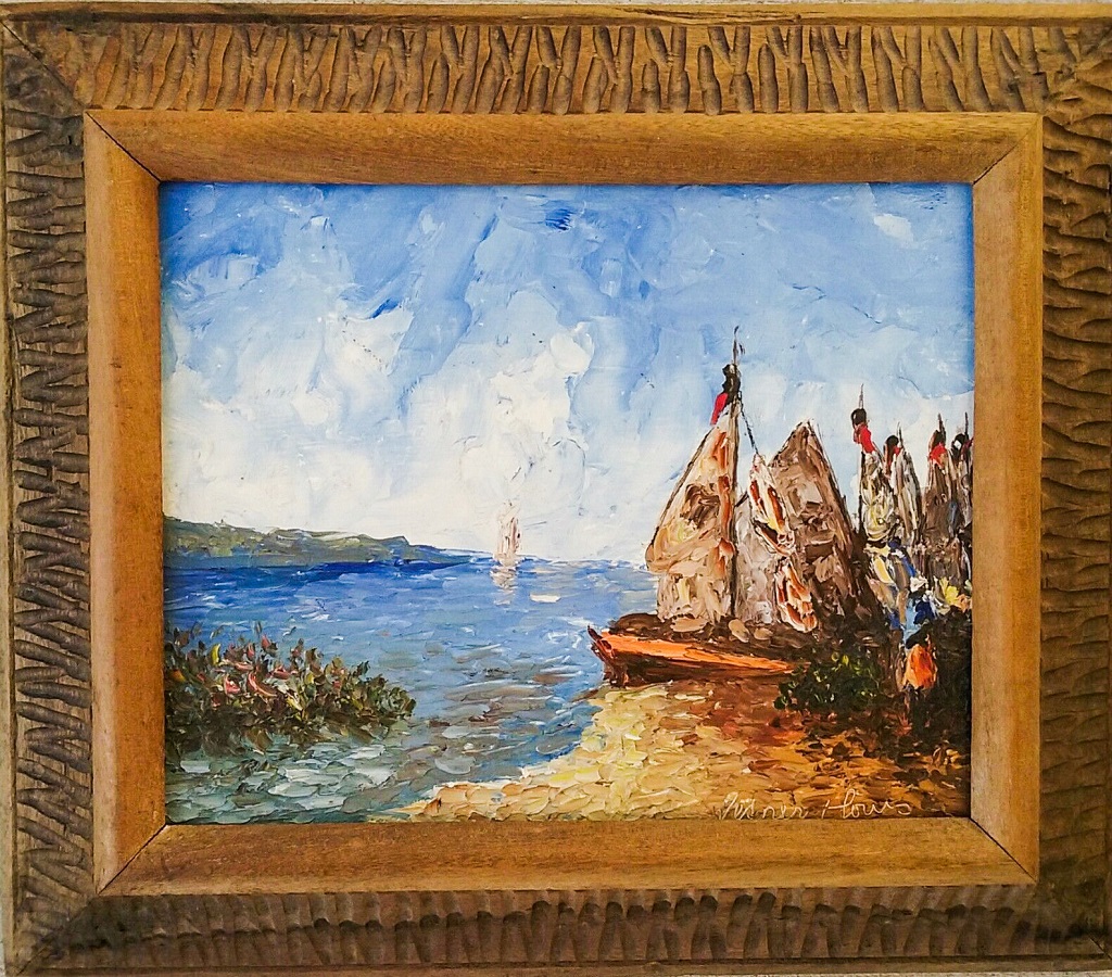 1024x900 Wesner Pierre Louis Oil Painting Seascape - Haiti Painting