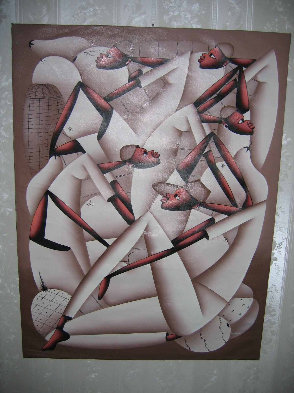 1200x1600 Contemporary Haitian People Art Oil Painting Item - Haitian Oil Painting