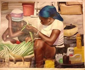 300x248 Authentic Haitian Painting By Artist Philippe Claude Medium 24 X - Haitian Painting