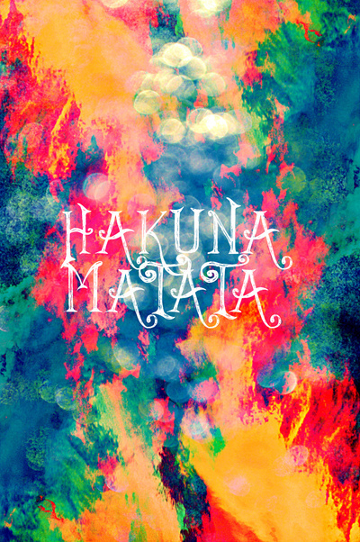 400x602 Hakuna Matata Painted Clouds Art Print By Caleb Troy Society6 - Hakuna Matata Painting