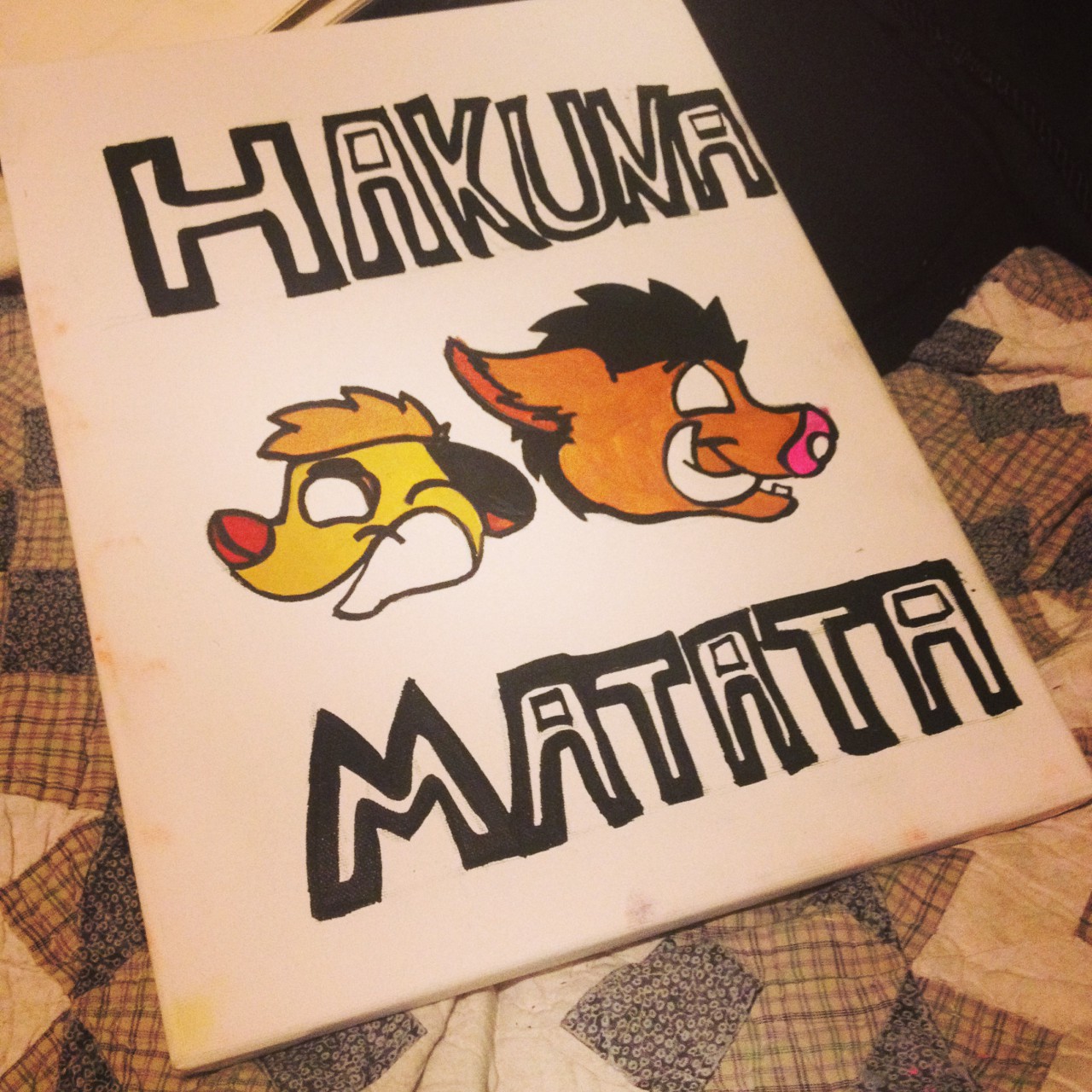 1280x1280 Hakuna Matata Painting By Thatwingedlemur Italy - Hakuna Matata Painting