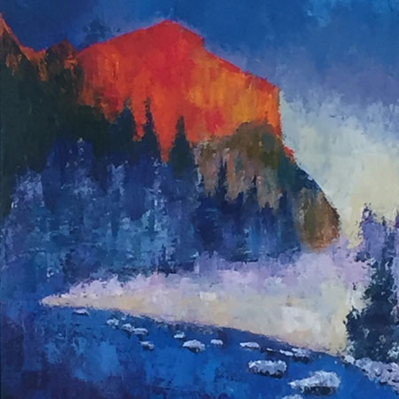 450x450 Half Dome Yellowstone Kathleen Leroy Artist Paintings - Half Dome Painting