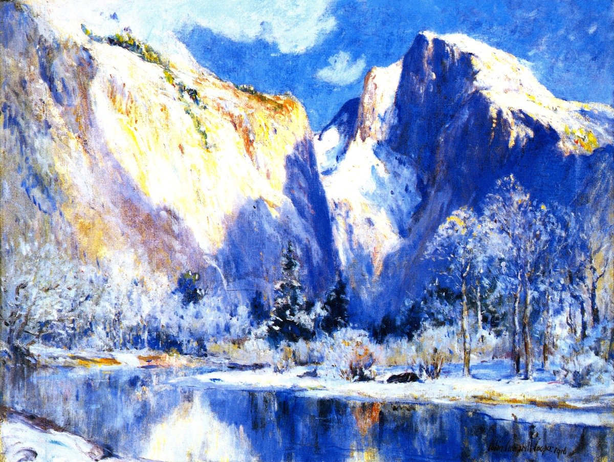 1200x903 Half Dome Yosemite Painting Colin Campbell Cooper Oil Paintings - Half Dome Painting