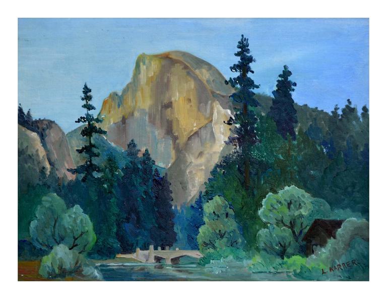768x593 L. Karrer - Half Dome Painting