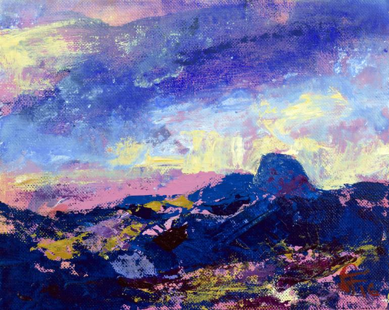 770x614 Saatchi Art Half Dome Summer Sunrise Painting By Walter Fahmy - Half Dome Painting