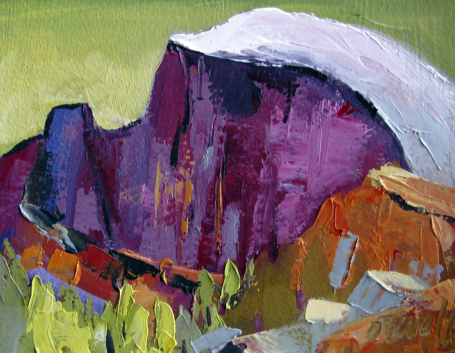 1557x1209 Small Half Dome Paintings Penny Otwell Paintings - Half Dome Painting