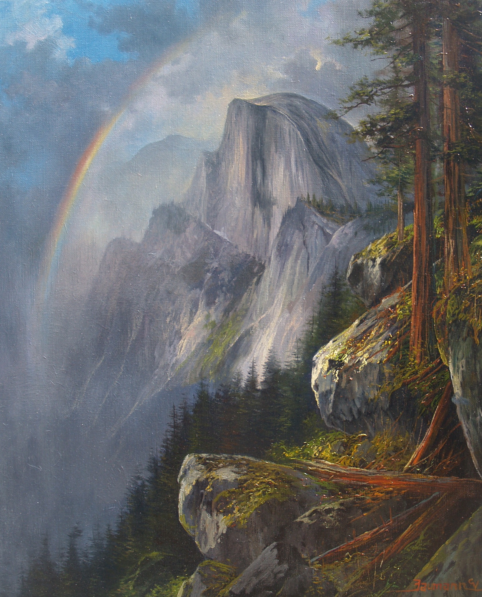 1690x2093 Yosemite Half Dome After The Storm - Half Dome Painting