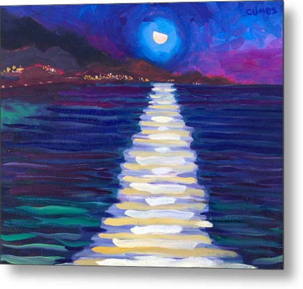 600x571 Half Moon Rise Painting By Paul Cumes - Half Moon Painting
