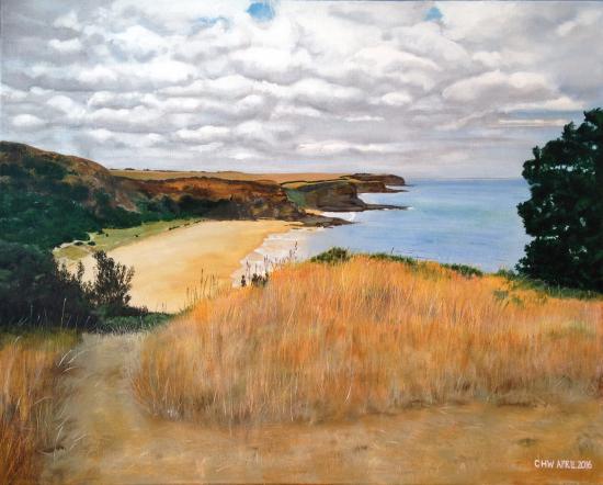 550x442 Most Recent Painting Of Half Moon Bay - Half Moon Painting