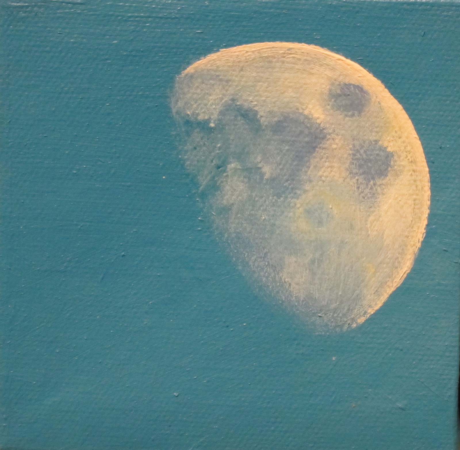 1600x1564 One Painting A Day Half Moon - Half Moon Painting