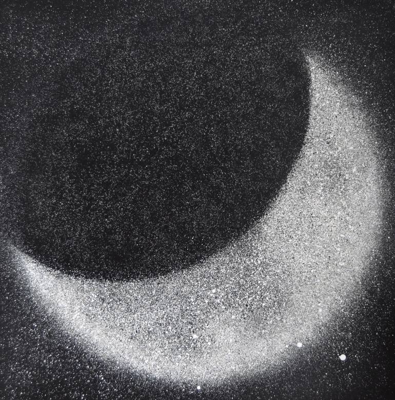 770x778 Saatchi Art Half Moon! Painting By Astrid Stoeppel - Half Moon Painting