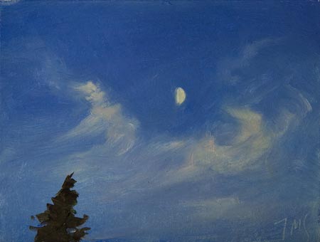 450x340 Daily Paintings Half Moon Postcard From Provence - Half Moon Painting