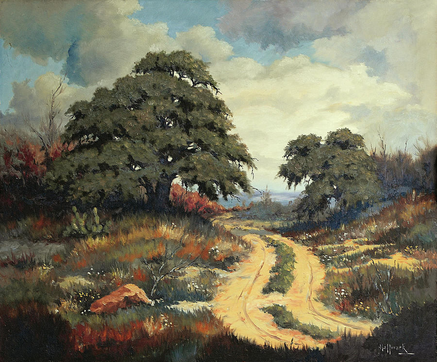 900x746 Texas Hill Country Painting By Bob Hallmark - Hallmark Painting