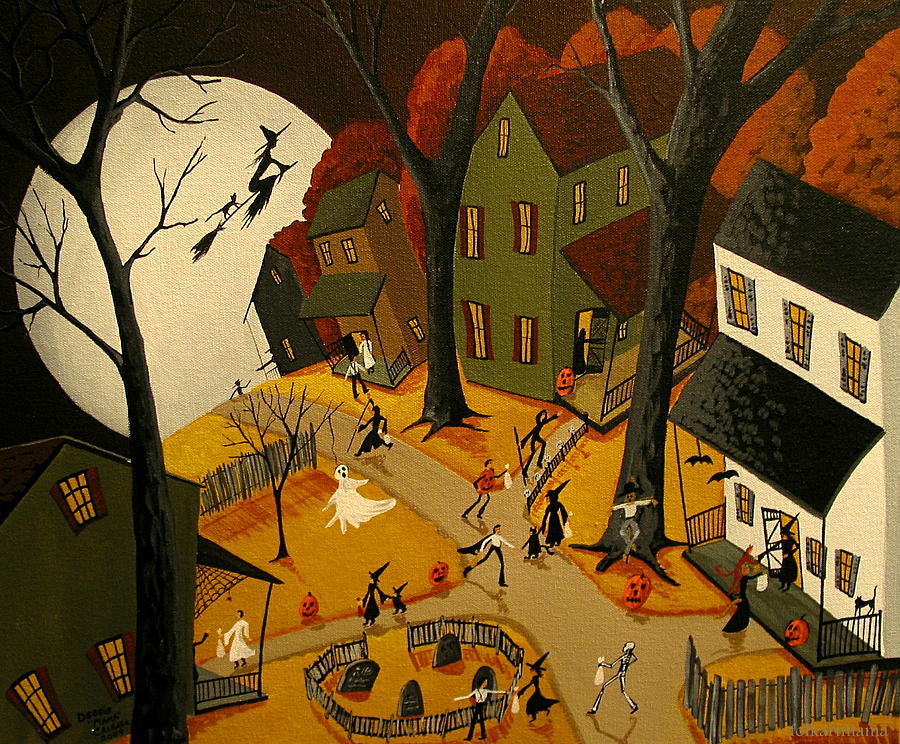 900x744 Halloween Eve - Halloween Art Painting