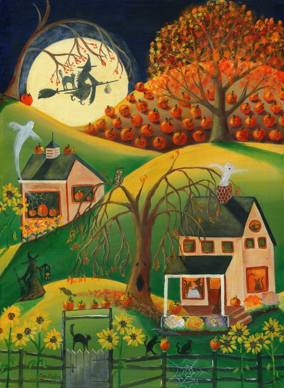 938x1280 Halloween Painting Witches - Halloween Art Painting