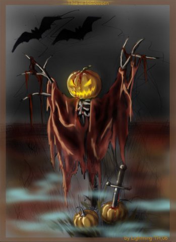349x480 Pumpkins - Halloween Art Painting