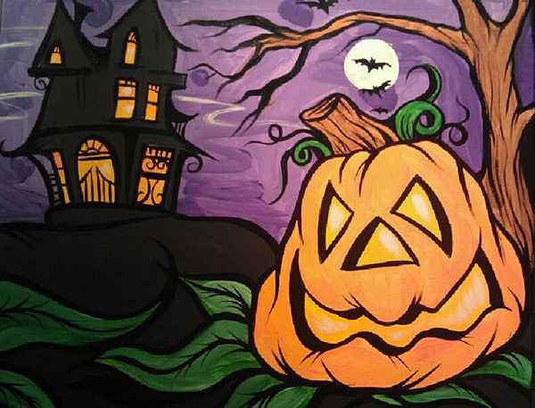600x457 Halloween Painting - Halloween Art Painting